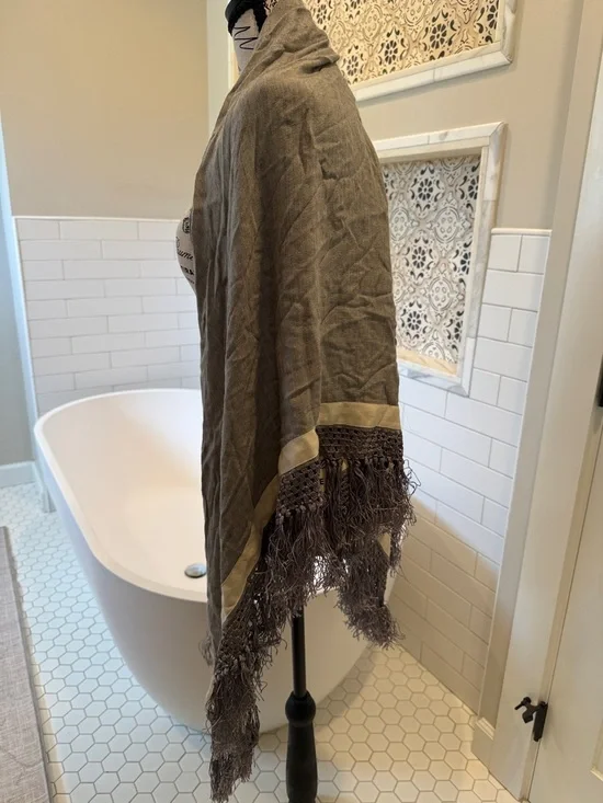 rag & bone Neutral Gray Linen-Silk Blend Top - Picture 4 of 8